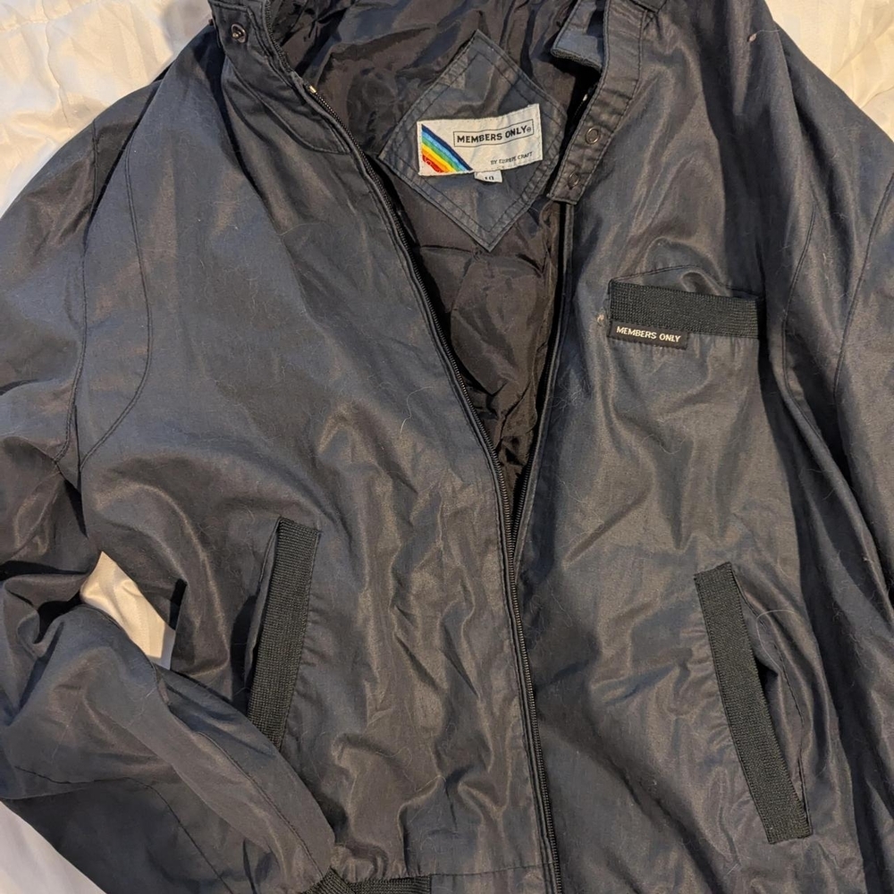 Members Only Men's Dark Gray Windbreaker